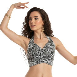 Bustier de danse orientale dos nu léopard - 1