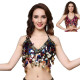 Top de danse orientale multicolore à pastilles et strass - 1
