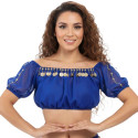 Brassière de danse orientale bleu roy