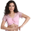 Brassière bi-matière de danse orientale rose