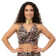 Bustier de danse orientale dos nu léopard - 1