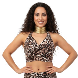 Bustier de danse orientale dos nu léopard - 1