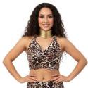 Bustier de danse orientale dos nu léopard
