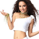 Top de danse orientale blanc