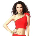 Top de danse orientale rouge