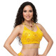 Top pailleté de danse orientale jaune - 1