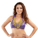 Bustier dos nu de danse orientale violet