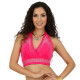 Top d'entrainement strass de danse orientale fuschia - 1