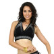 Top d'entrainement strass de danse orientale noir - 1