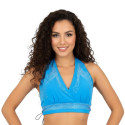 Top d'entrainement strass de danse orientale turquoise