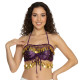 Top dos nu satin de danse orientale violet - 1