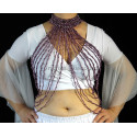 Collier / Gilet de perles violet