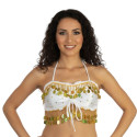 Top dos nu satin de danse orientale