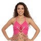 Haut papillon de danse orientale fushia - 1