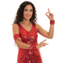 Débardeur de danse à paillettes couleur rouge