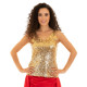 Débardeur de danse à paillettes couleur or - 2
