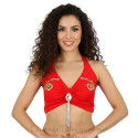 Top de danse orientale rouge