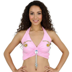 Top de danse orientale rose clair - 1