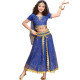 Costume de danse indienne enfant 2 pièces bleu royal et or - 2
