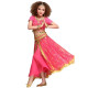 Costume de danse indienne enfant 2 pièces rose et or