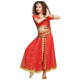 Costume de danse indienne enfant 2 pièces rouge et or - 2