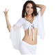 Top manches voilées de danse orientale blanc - 1