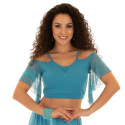 Top de danse épaules découvertes turquoise