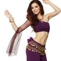 Top de danse orientale à manche violet