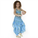 Costume de danse orientale enfant 2 pièces bleu ciel