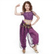 Costume de danse orientale top sarouel enfant à paillettes violet - 1