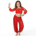 Costume de danse orientale top sarouel enfant rouge