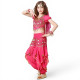 Costume de danse brassière + pantalon enfant 2 pièces fuschia - 1