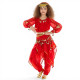 Costume de danse orientale top sarouel enfant rouge - 1