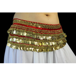 Ceinture velours rouge