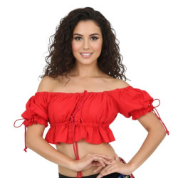 Brassière de danse orientale rouge - 1