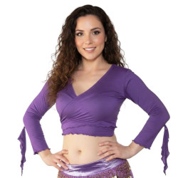Top de cours de danse orientale violet - 1