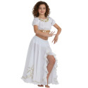 Costume de danse orientale enfant blanc