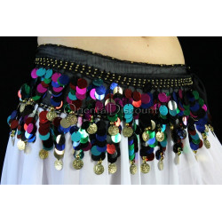 Ceinture à pastilles multicolores