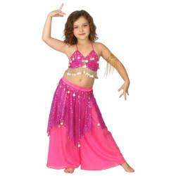 Ensemble enfant de danse orientale fuschia - 1