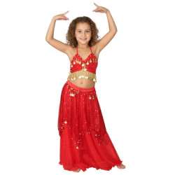 Ensemble enfant de danse orientale rouge - 1
