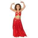 Ensemble enfant de danse orientale rouge
