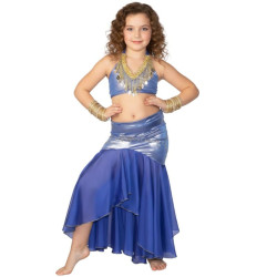 Ensemble sirène bleu roy enfant de danse orientale - 1