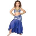 Ensemble sirène bleu roy enfant de danse orientale