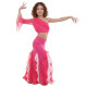 Costume de danse à volants enfant 2 pièces rose fuschia - 1
