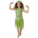 Tenue orientale enfant brillante top jupe vert clair