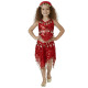 Tenue orientale enfant brillante top jupe rouge - 1