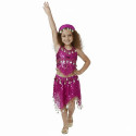 Tenue orientale enfant brillante top jupe fuschia