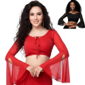 Top de danse orientale transparent brillant