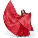 Ailes d'isis de danse orientale rouge opaque