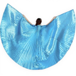 Ailes d'isis de danse orientale turquoise opaque - 1
